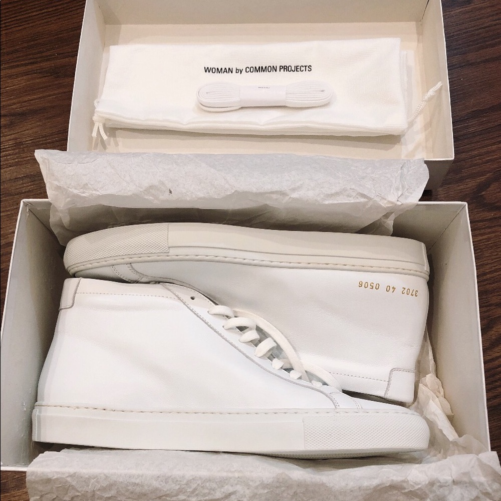 Common Projects White Achilles Mid Tops BRAND NEW